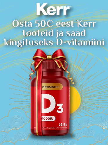 Osta Kerr tooteid Magnum Dentalist vähemalt 50 euro eest ja saad kingiks vitamiinid