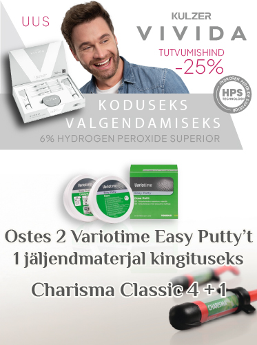 Magnum Dentalis nüüd müügil Kulzer Vivida hambavalgendussüsteem, pakkumised Chrisma Classic ja Variotime Easy Putty toodetele