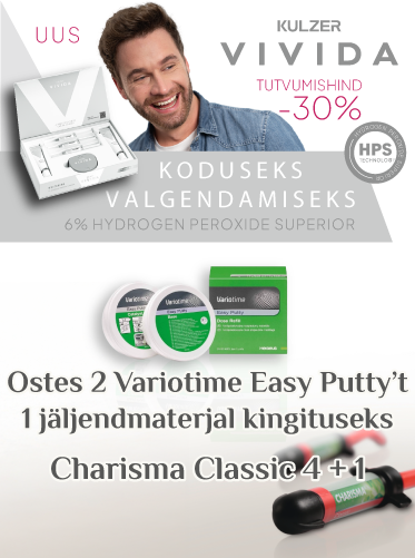 Magnum Dentalis nüüd müügil Kulzer Vivida hambavalgendussüsteem, pakkumised Chrisma Classic ja Variotime Easy Putty toodetele