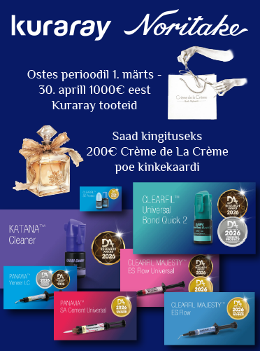 Osta Magnum Dentalis vähemalt 1000€ eest Kuraray Noritake tooteid ja saa kingituseks 200€ väärtuses Crème de La Crème kinkekaart