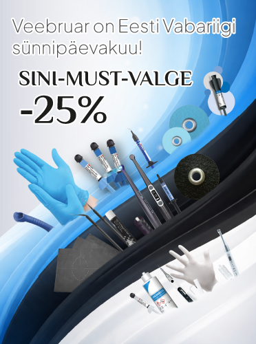 Veebruar on Eesti Vabariigi sünnipäevakuu Magnum Dentalis, sini-must-valged tooted -25% soodsamalt