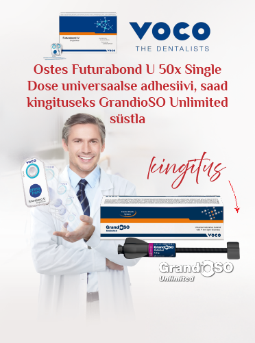 Ostes Magnum Dentalis Futurabond U 50x Single Dose universaalse adhesiivi, saad kingituseks vabal valikul GrandioSO Unlimited nanohübriidkomposiidi süstla