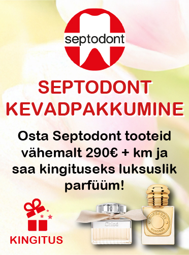 Osta Septodont tooteid (va retseptiravimid) vähemalt 290€ + km ja saa kingituseks luksuslik lõhnaõli!