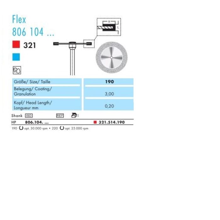 806.104.321.514.190 1TK Diamond disc, Flex