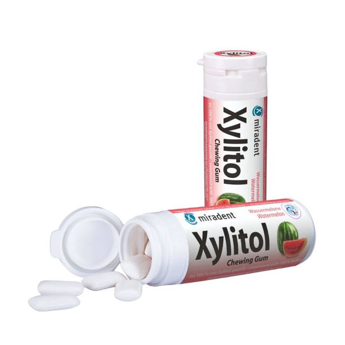 MIRADENT DENTAL CARE NÄRIMISKUMM XYLITOL ARBUUS 30TK 630225