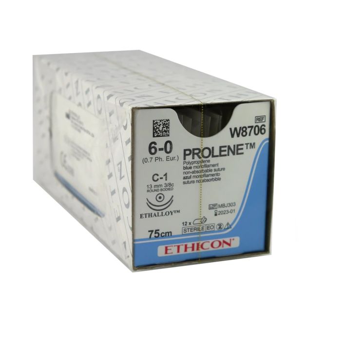 ÕMBLUSNIIT PROLENE 6/0 C-1 13MM 75CM 36TK mitteresorbeeruv