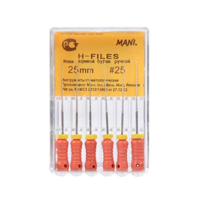 H-FILE 25MM NO.25 6TK (MANI) punane