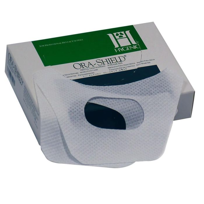 DENTAL DAM HYGENIC ORA-SHIELD NAPKINS 50TK H01415
