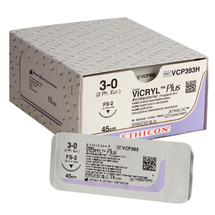 ÕMBLUSNIIT VICRYL+ 3/0  FS-2  45CM 36TK VCP393H