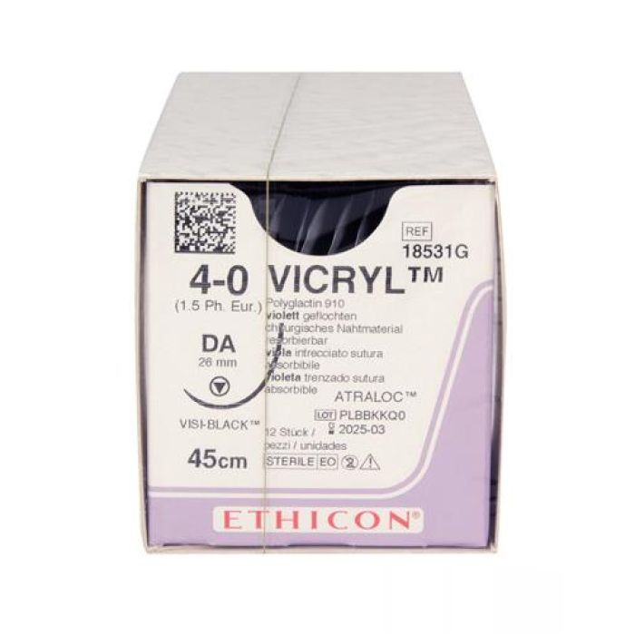 ÕMBLUSNIIT VICRYL 4/0 DA VB 45CM 12TK ETHICON (kirurgiline)