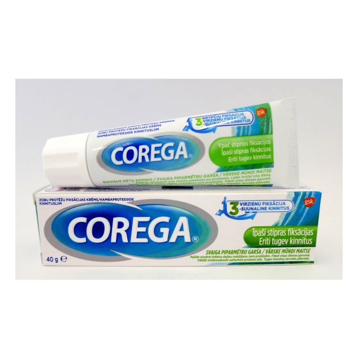PROTEESI FIKSEERIMISKREEM COREGA VÄRSKE MÜNT ERITI TUGEV 40G