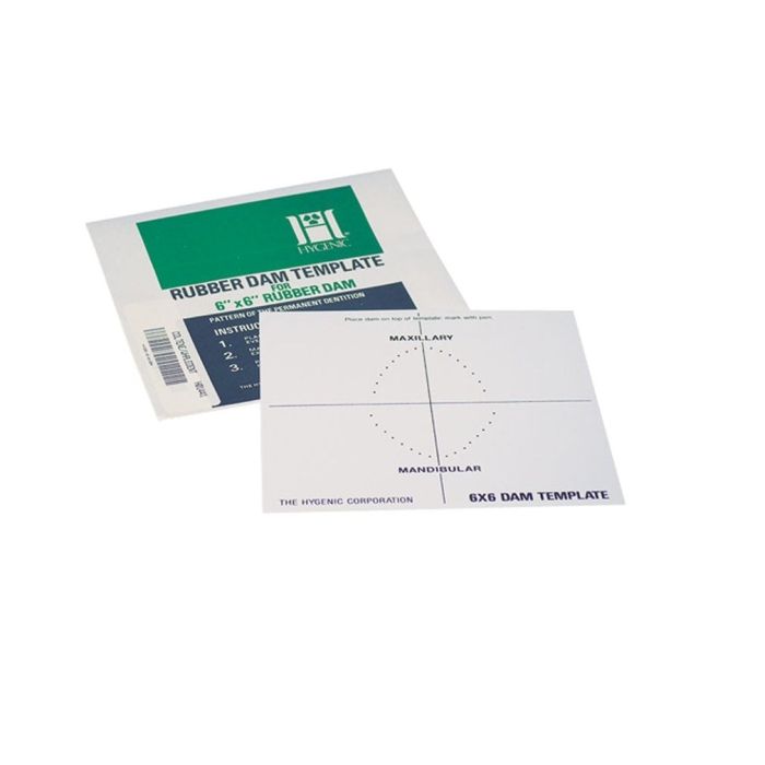 DENTAL DAM TEMPLATE FOR 6