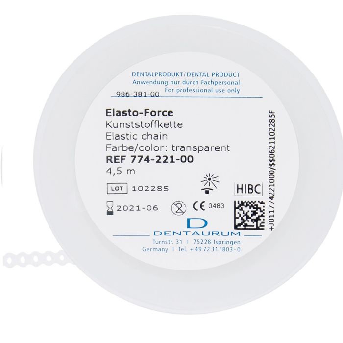 ELASTO FORCE KUMMIKETT 774-221-01 LÄBIPAISTEV