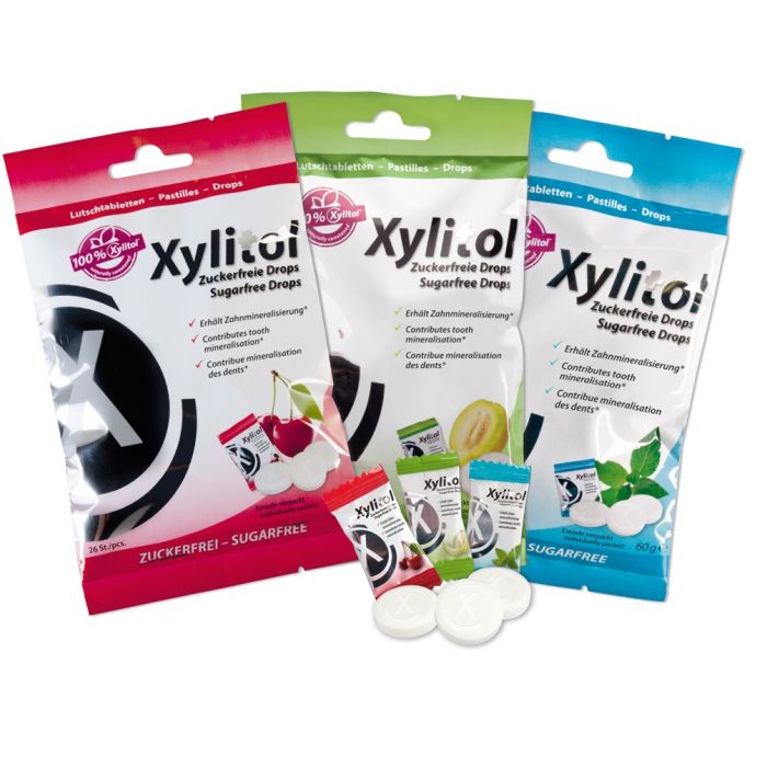 MIRADENT XYLITOL DROPS ASS 100TK 635183