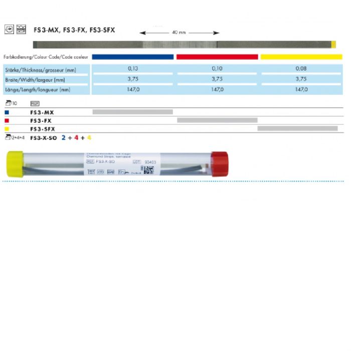 FS3-MX 10TK Teemantlihvimisribad medium sinine saega