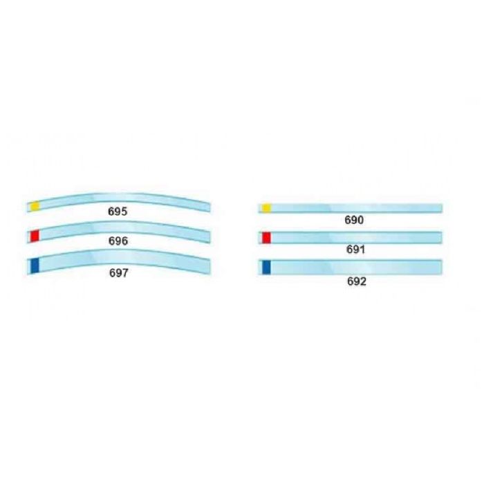 TRANSPARENT STRIPS CURVED(S) 10MM 100TK 697