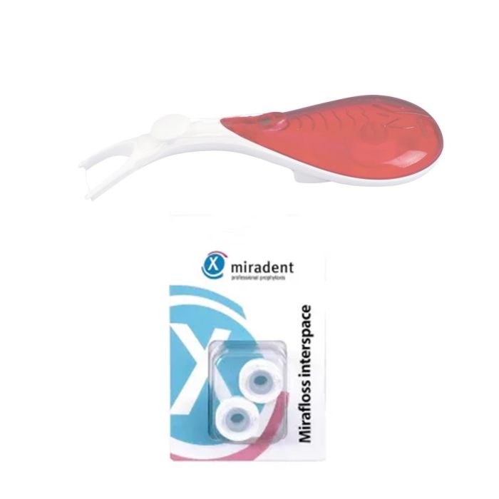 MIRAFLOSS INTERSPACE RED/BLUE/TÄITEPAKK 2X10M  630055
