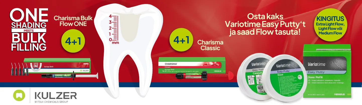 Kulzeri pakkumine Magnum Dentalis Variotime Easy Putty, Charisma Classic ja Bulk Flow One