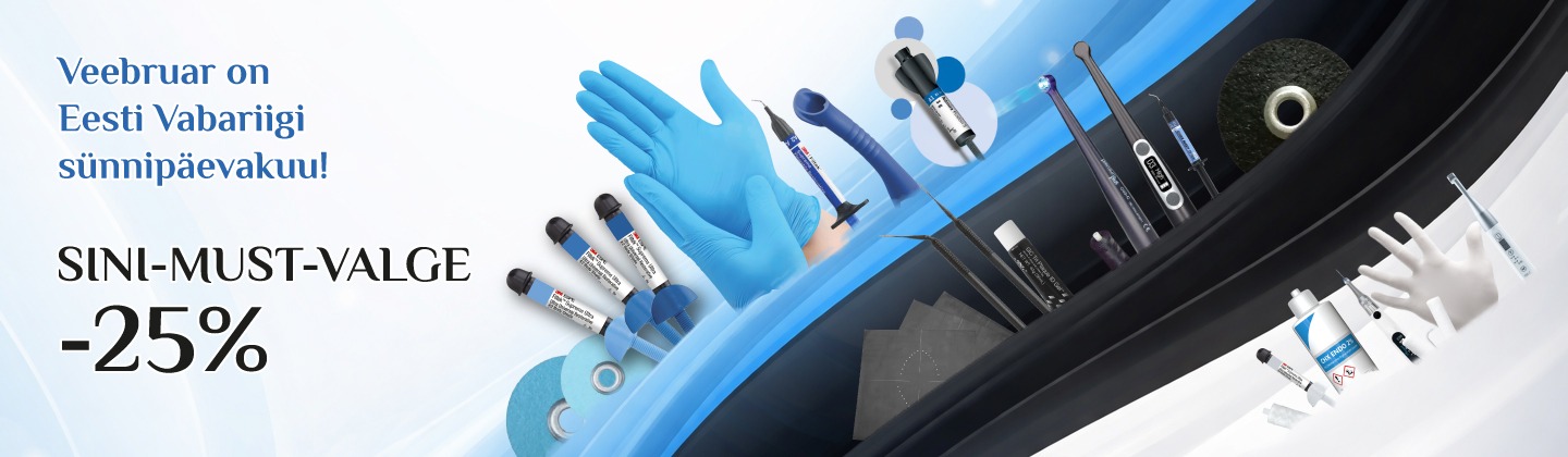 Tähistame Magnum Dentalis Eesti Vabariigi sünnipäeva: valik sini-must-valgeid tooteid -25% soodsamad